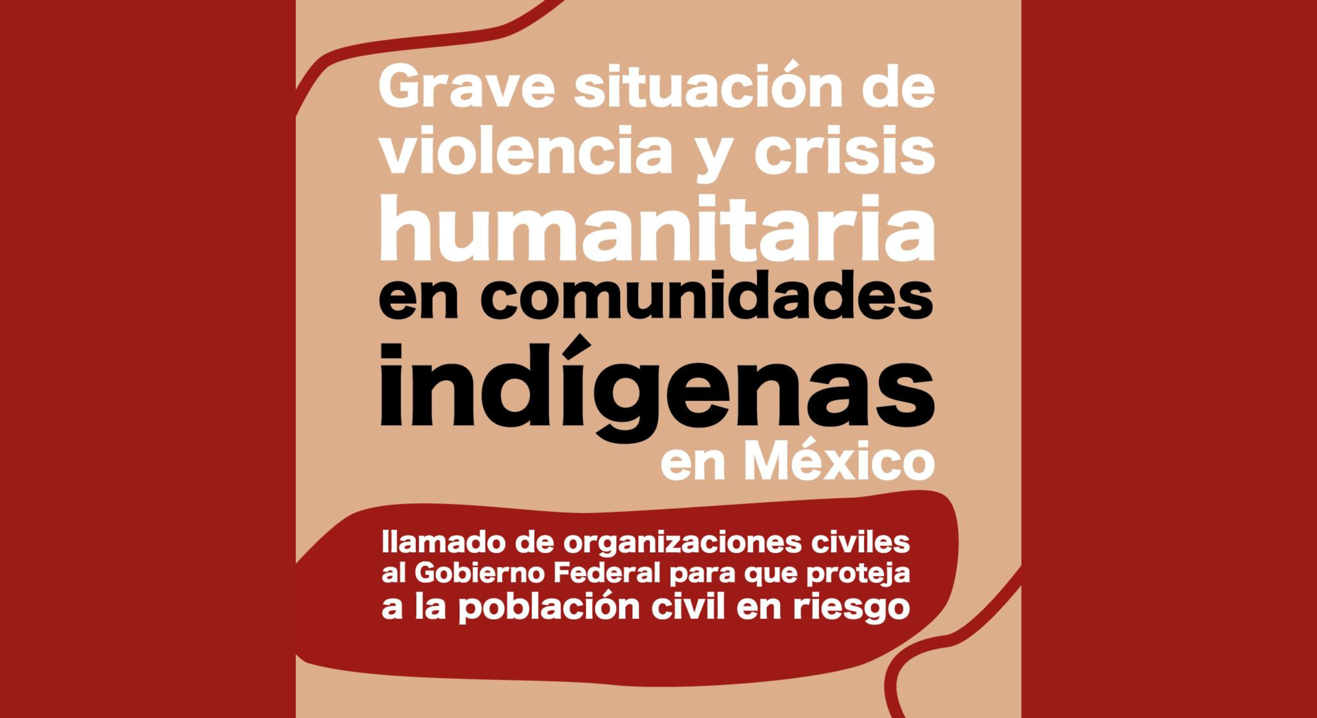 Grave situación de violencia y crisis humanitaria en comunidades indígenas: Llamado de Organizaciones Civiles al Gobierno Federal para que proteja a la Población Civil en Riesgo.