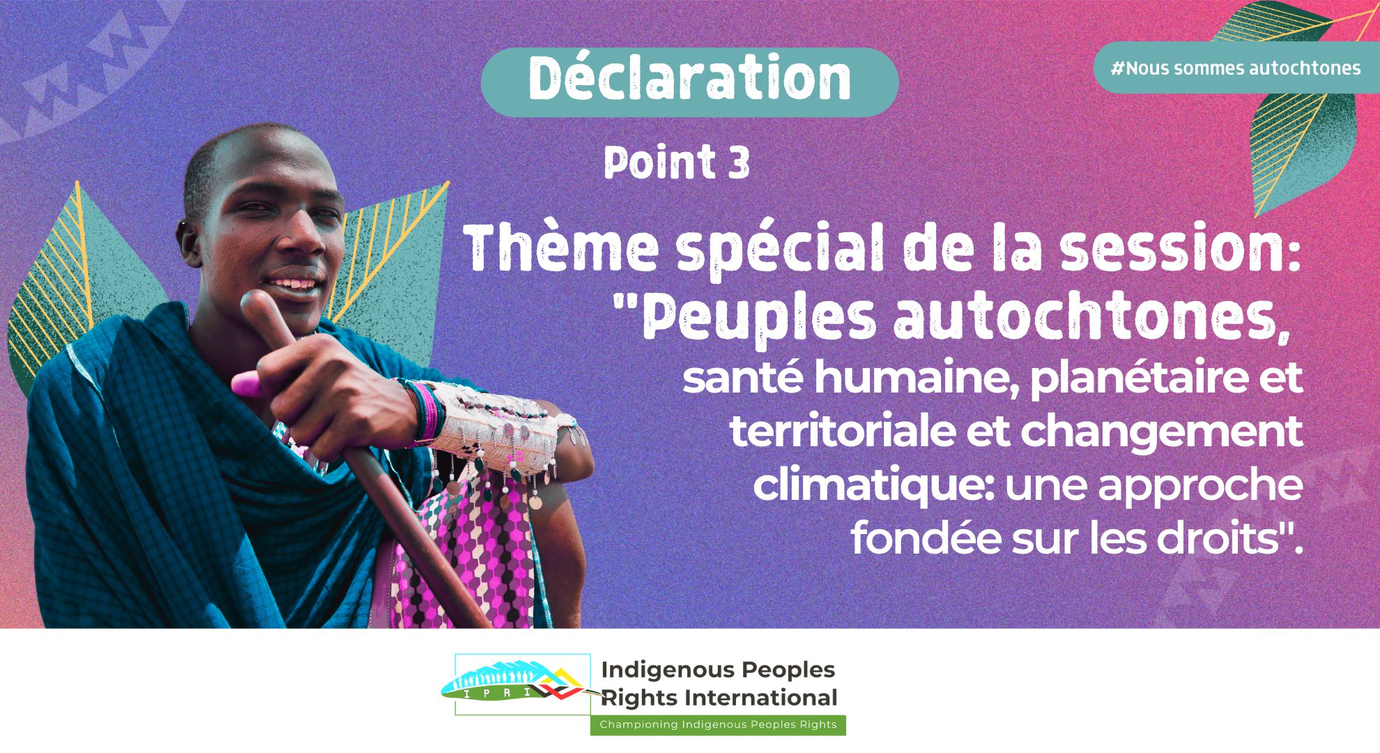 UNPFII, 22ème session || Thème spécial de la session: "Peuples autochtones, santé humaine, planétaire et territoriale et changement climatique : une approche fondée sur les droits".