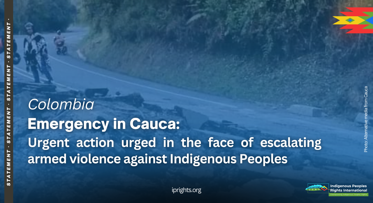 COLOMBIA || Emergency in Cauca: Urgent action needed in the face of escalating armed violence against Indigenous Peoples